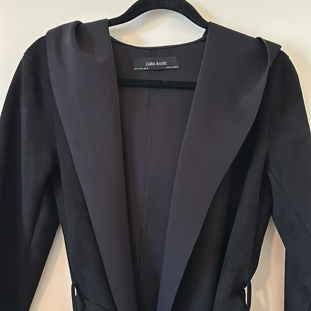 Zara Basic Black Suede Jacket - image 3
